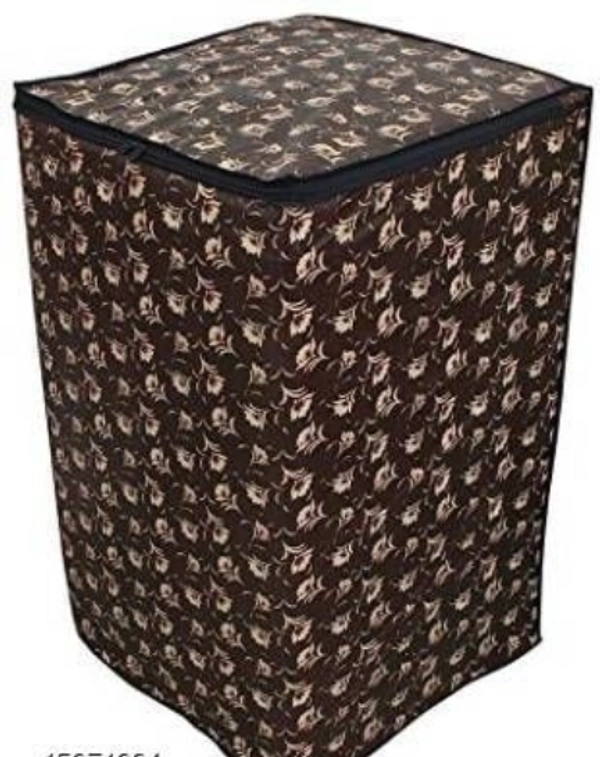 DREAM CURE Portable Washing Machine Brown Color Printed PVC Cover,Top Load Waher Dryer Cover Water Proof , Full Automatic /Wheel Washing Machine Cover For 6 Kg Cover - 6 Kg, PVC, Cover, Pack of 1